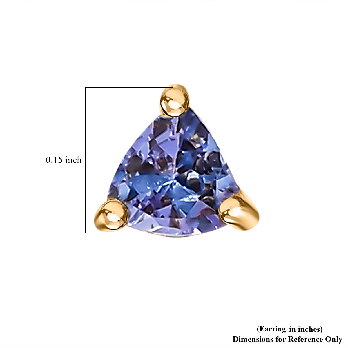 D'Joy Set of 2 Moissanite and Tanzanite 1.80 ctw Earrings in 18K Vermeil YG and Rhodium Over Sterling Silver