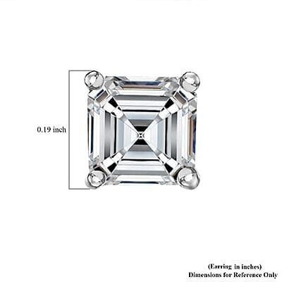 D'Joy Set of 2 Moissanite and Tanzanite 1.80 ctw Earrings in 18K Vermeil YG and Rhodium Over Sterling Silver