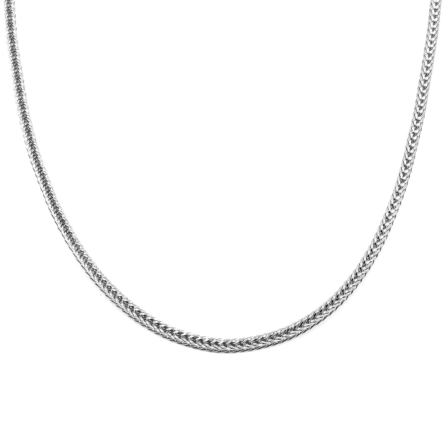 Set of 2 Wheat Chain Necklace in ION Plated YG and Stainless Steel 24 Inches