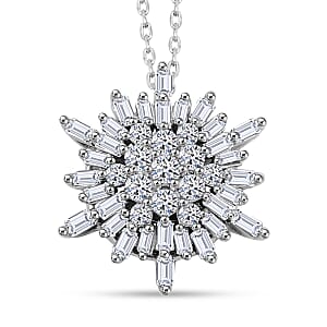 Luxuriant Lab Grown Diamond G VS2 1.00 ctw Pendant Necklace 18 Inches in Sterling Silver 