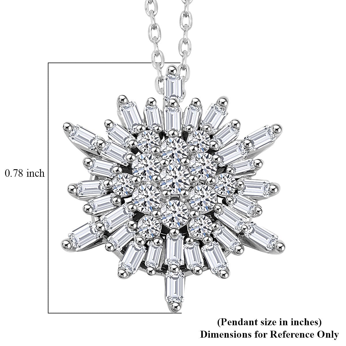 Luxuriant Lab Grown Diamond G VS2 1.00 ctw Pendant Necklace 18 Inches in Sterling Silver  image number 5