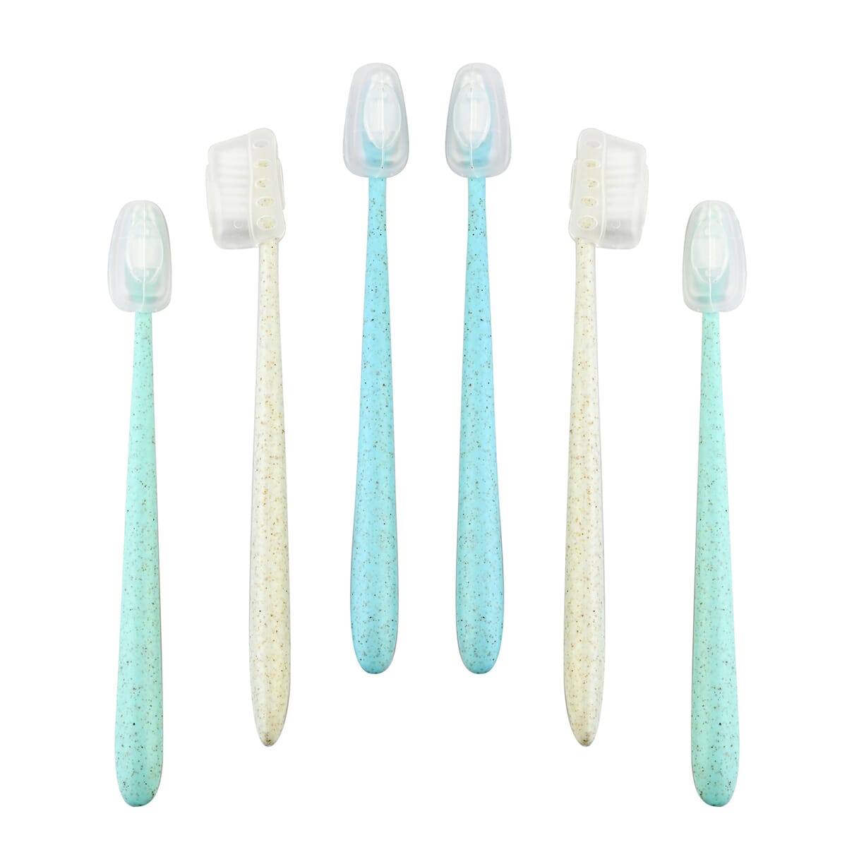 SayAh 2 Pack  Yellow Stainless Steel Tongue Scraper, OliviaLayne 6 Pack Assorted Colors Biodegradable Toothbrushes image number 4