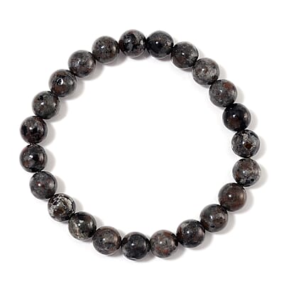 Natural Yooperlite 535.00 ctw Pencil (3.5-3.9In) and Beaded 8mm Stretch Bracelet with Free UV Flash Light