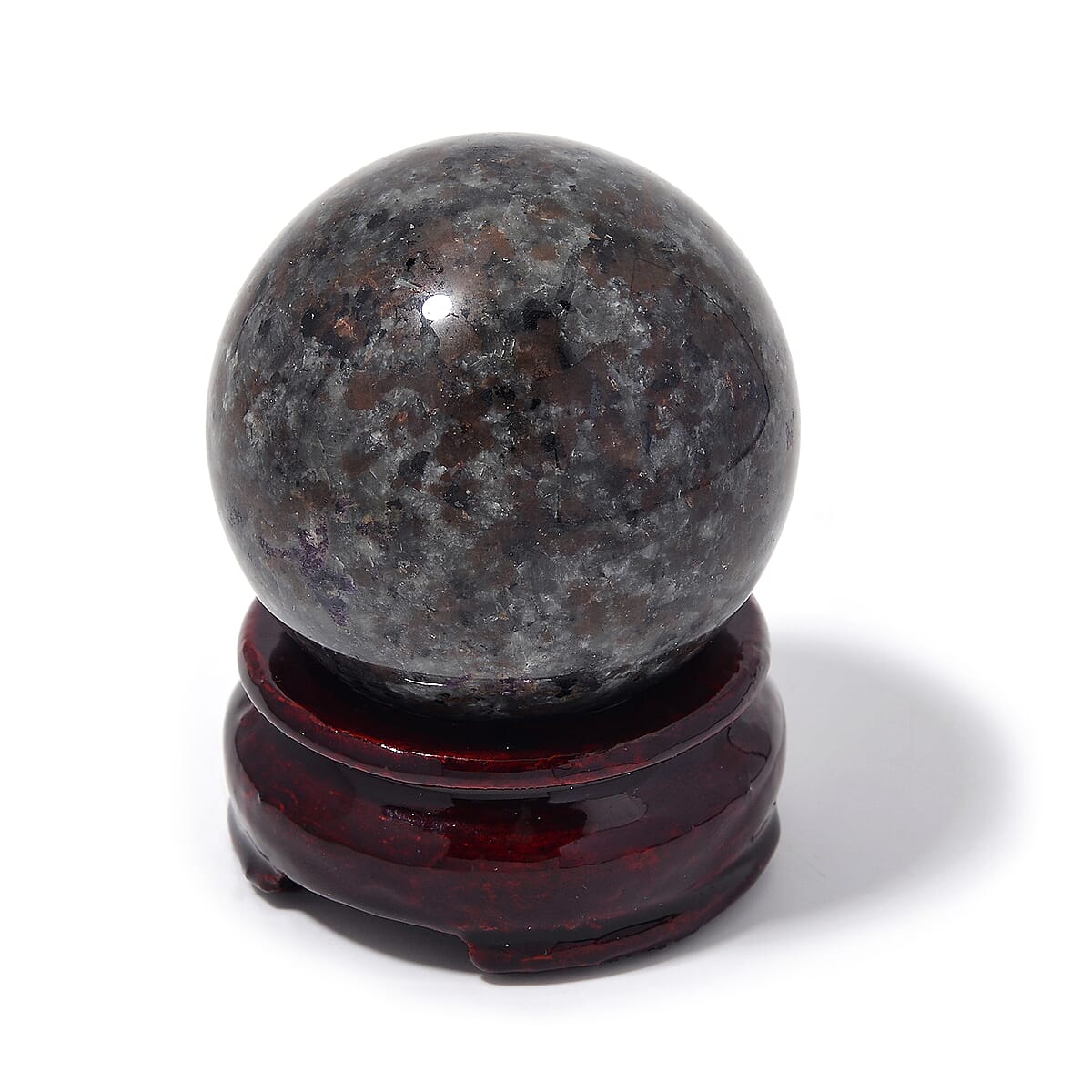 Natural Yooperlite 875.00 ctw Sphere (2.5In) and Beaded 8mm Stretch Bracelet with Free UV Flash Light  image number 3