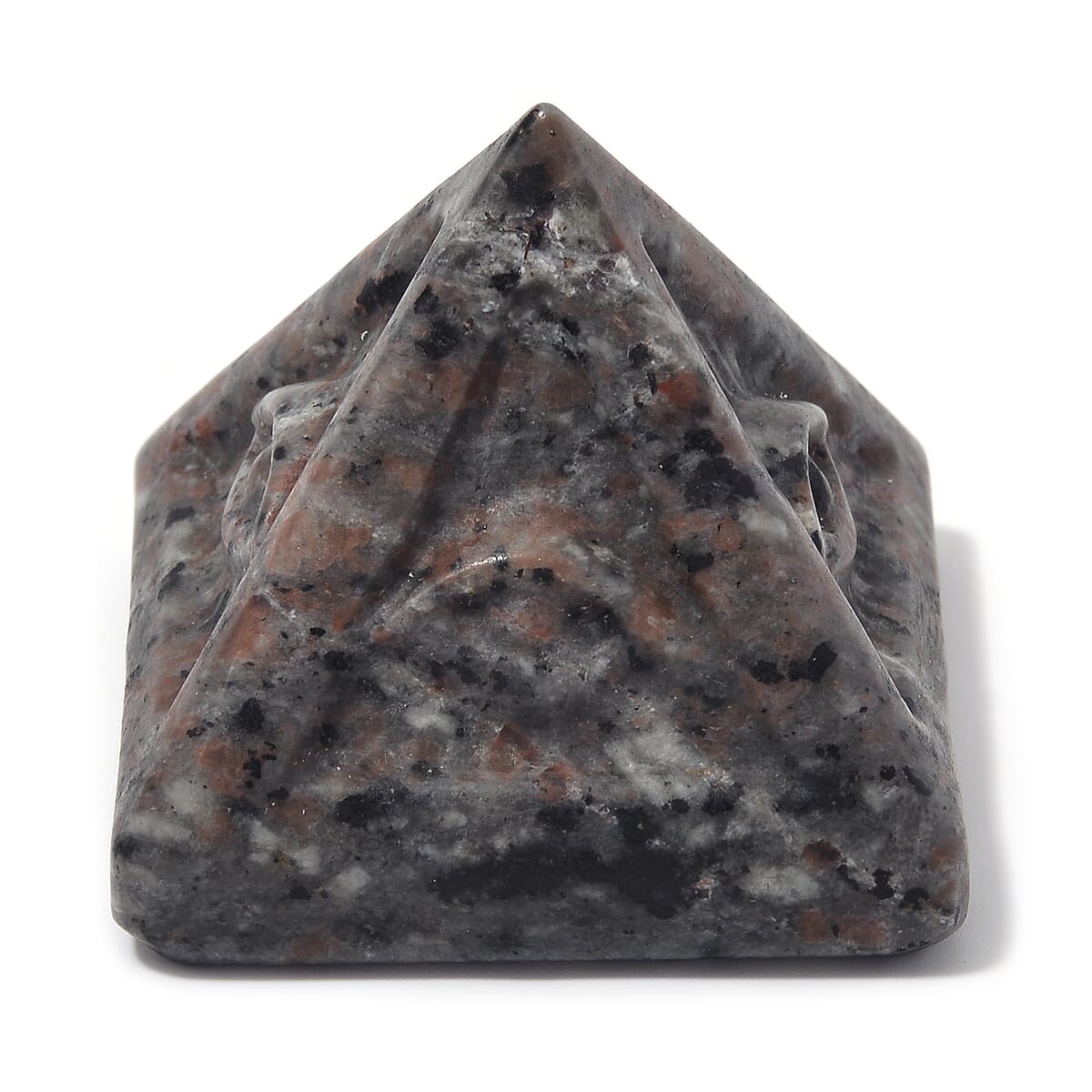 Natural Yooperlite 585.00 ctw Pyramid (1.7In) and Beaded 8mm Stretch Bracelet with Free UV Flash Light image number 3