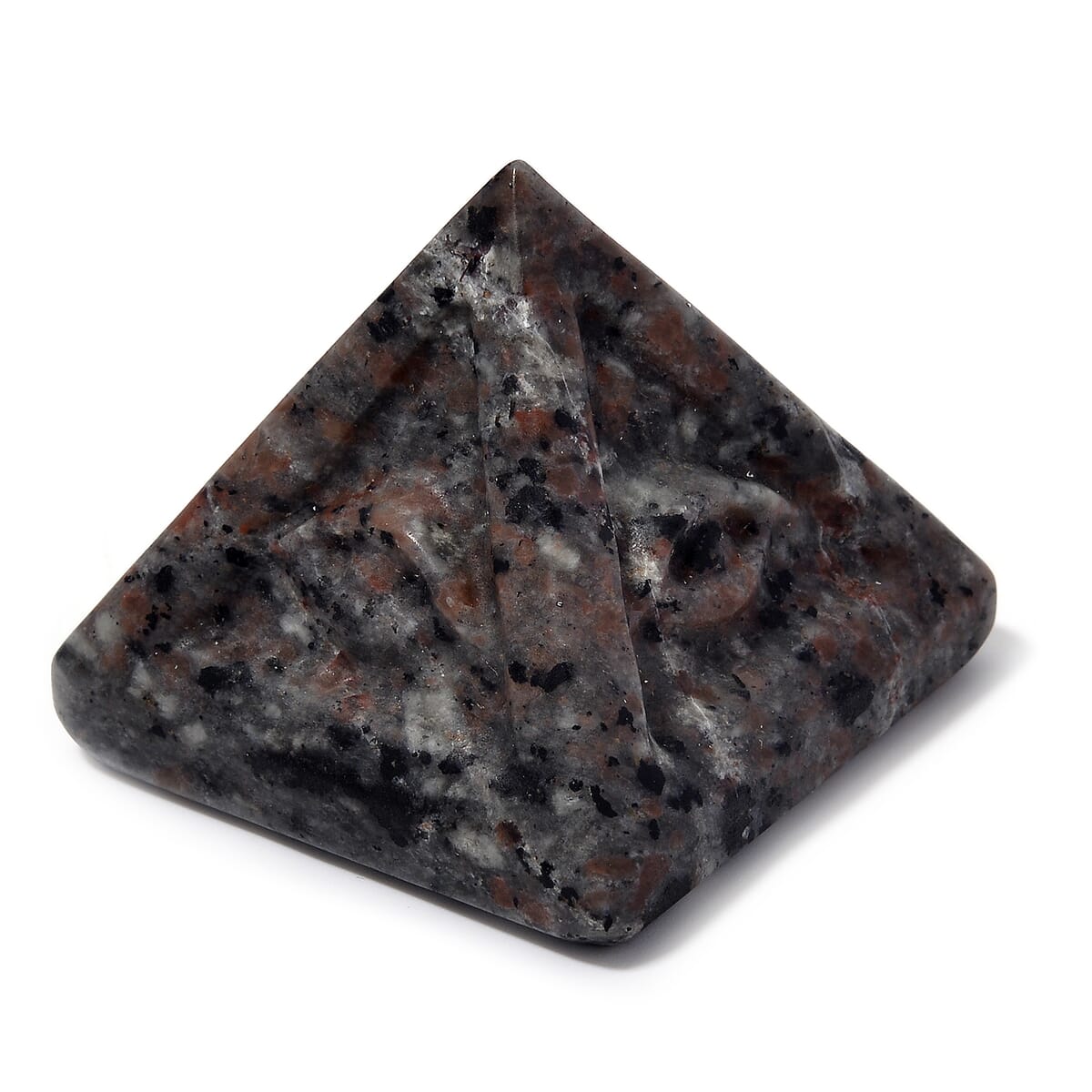 Natural Yooperlite 585.00 ctw Pyramid (1.7In) and Beaded 8mm Stretch Bracelet with Free UV Flash Light image number 4