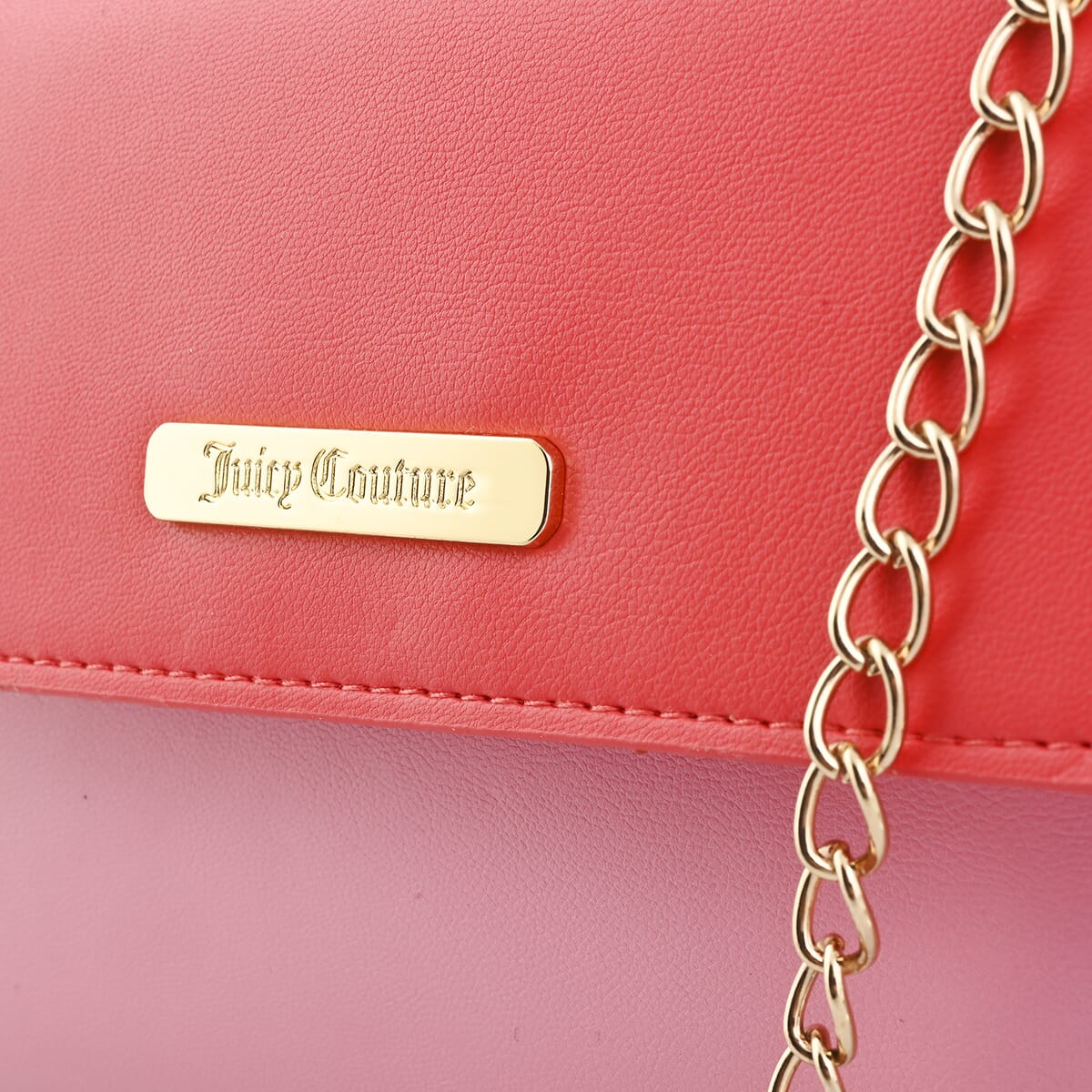 Juicy Couture Crossbody Bag with Goldtone Chain Strap for Women, Pink & Red, Oui/Juicy Couture EDP Mini Splash 0.17 OZ (5.0 ml) (Women) image number 6