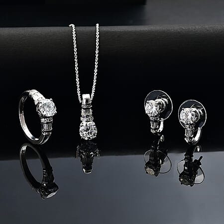 Rhodium Over Sterling Silver / 5 - Product card gallery slide 2 (10176652673337)