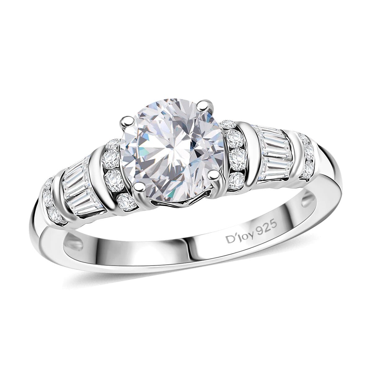 Moissanite 4.90 ctw Earrings, Ring (Size 6.0) and Pendant Necklace 20 Inches in Rhodium Over Sterling Silver image number 4
