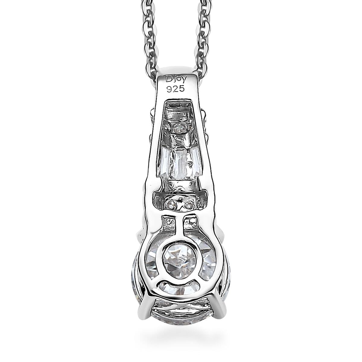 Moissanite 4.90 ctw Earrings, Ring (Size 6.0) and Pendant Necklace 20 Inches in Rhodium Over Sterling Silver image number 9