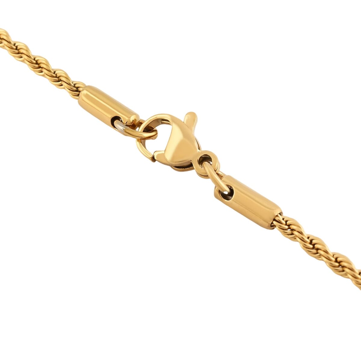 Cross Pendant Necklace 24 Inches in ION Plated YG Stainless Steel image number 3
