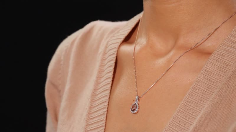 Premium Marropino Morganite and Multi Gemstone 0.90 ctw Infinity Pendant Necklace in 18K Vermeil Rose Gold Over Sterling Silver 20 Inches