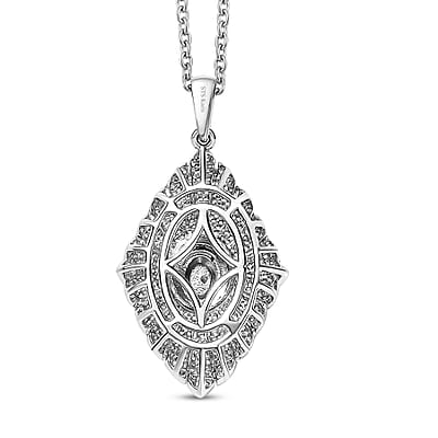 Karis Diamond Accent Kite Pendant Necklace in Platinum Bond, 20 Inches