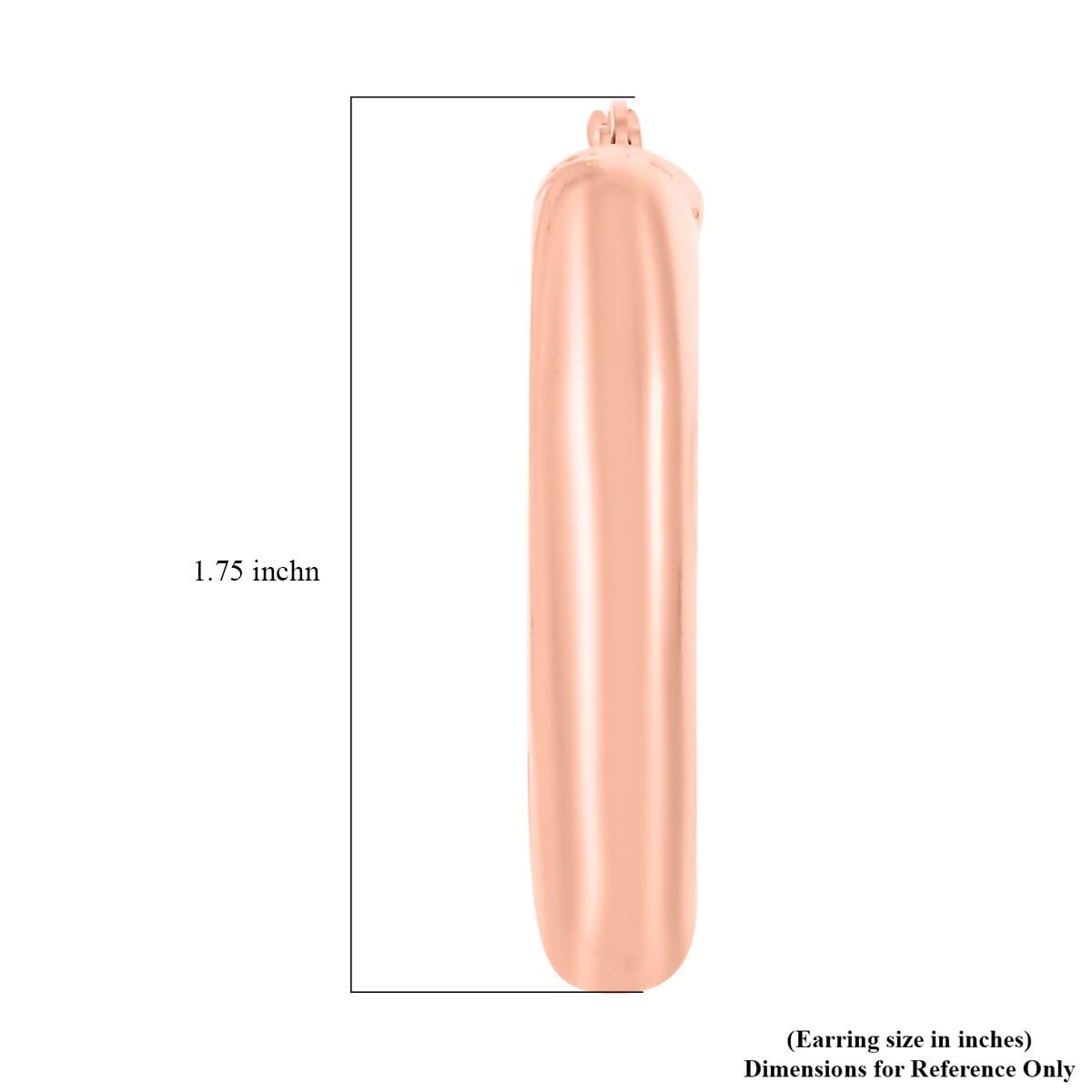 Set of 2 Plain Hoop Earrings in ION Plated Rose Gold Stainless Steel image number 7