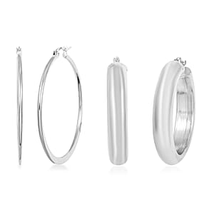 Set of 2 Earrings in Stainless Steel