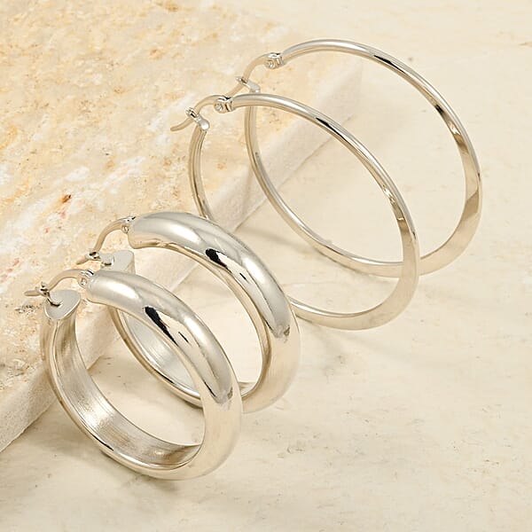 Set of 2 Earrings in Stainless Steel