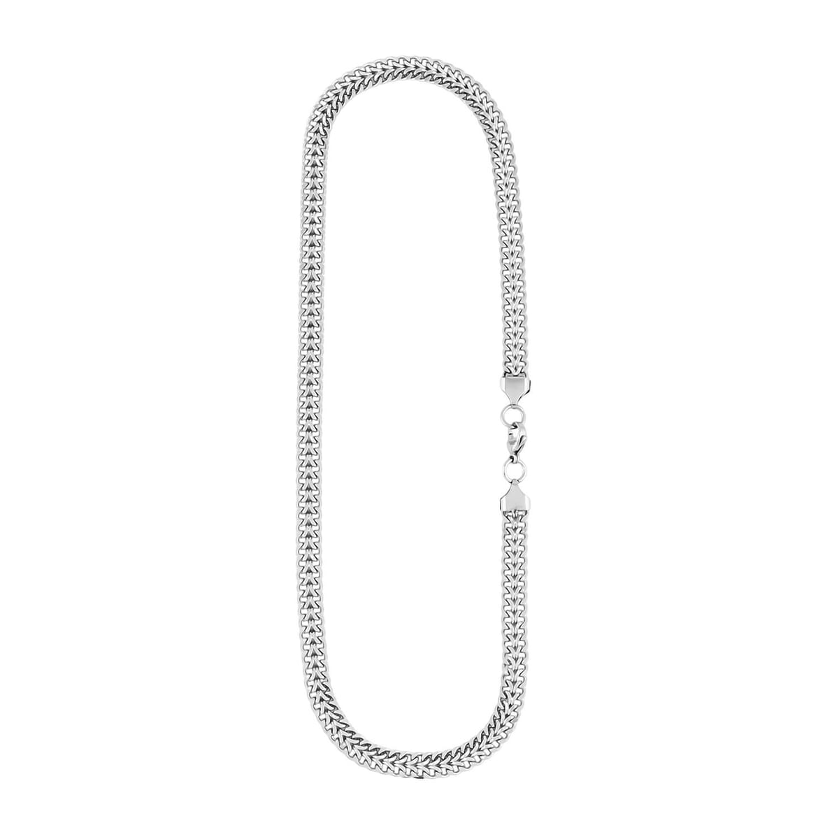 Set of Double Row Curb Chain Bracelet (7.50In) and Necklace 20 Inches in Stainless Steel image number 4