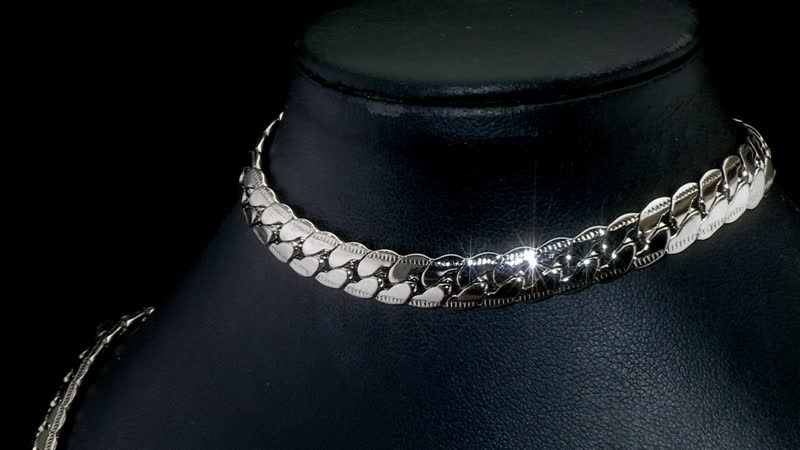 Set of Curb Chain Bracelet (7.50In) and Necklace (18 Inches) in Stainless Steel