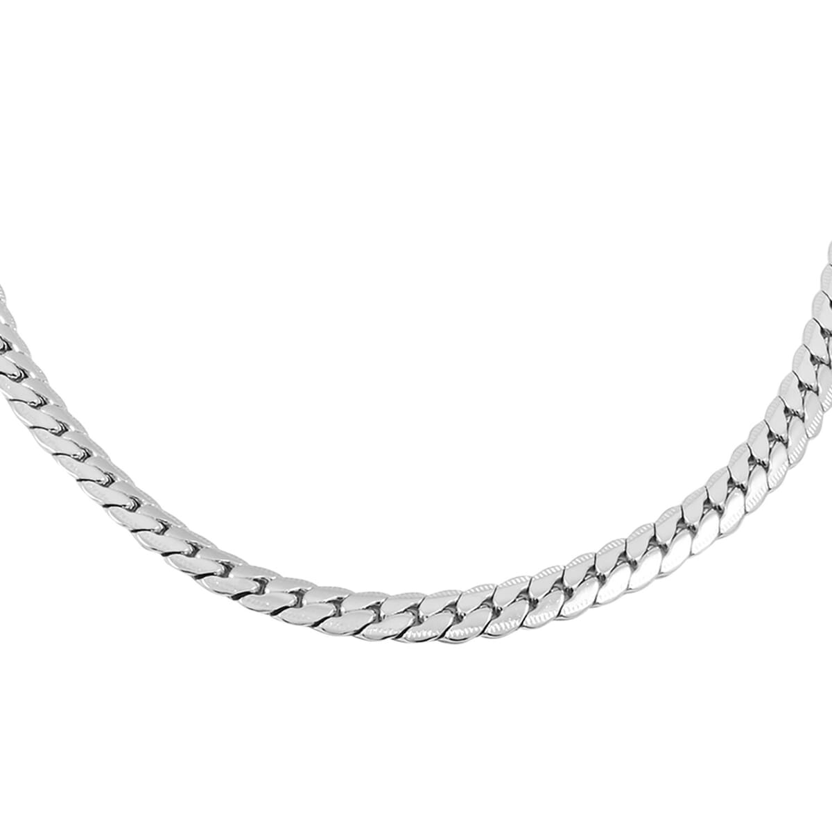 Set of Curb Chain Bracelet (7.50In) and Necklace (18 Inches) in Stainless Steel image number 2