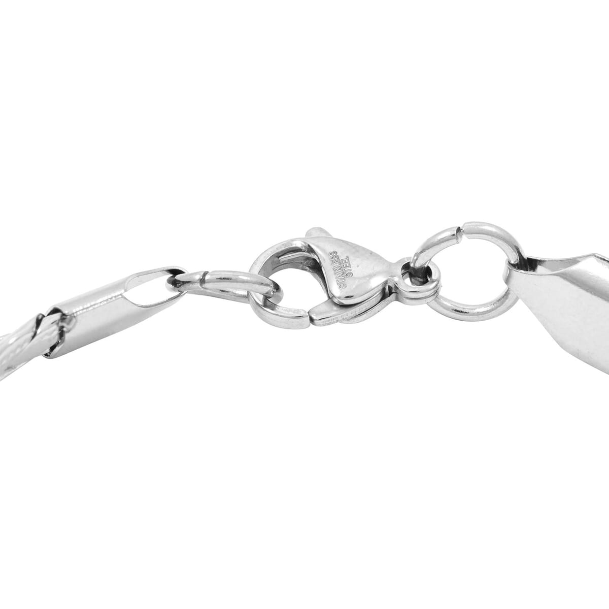 Set of Curb Chain Bracelet (7.50In) and Necklace (18 Inches) in Stainless Steel image number 3