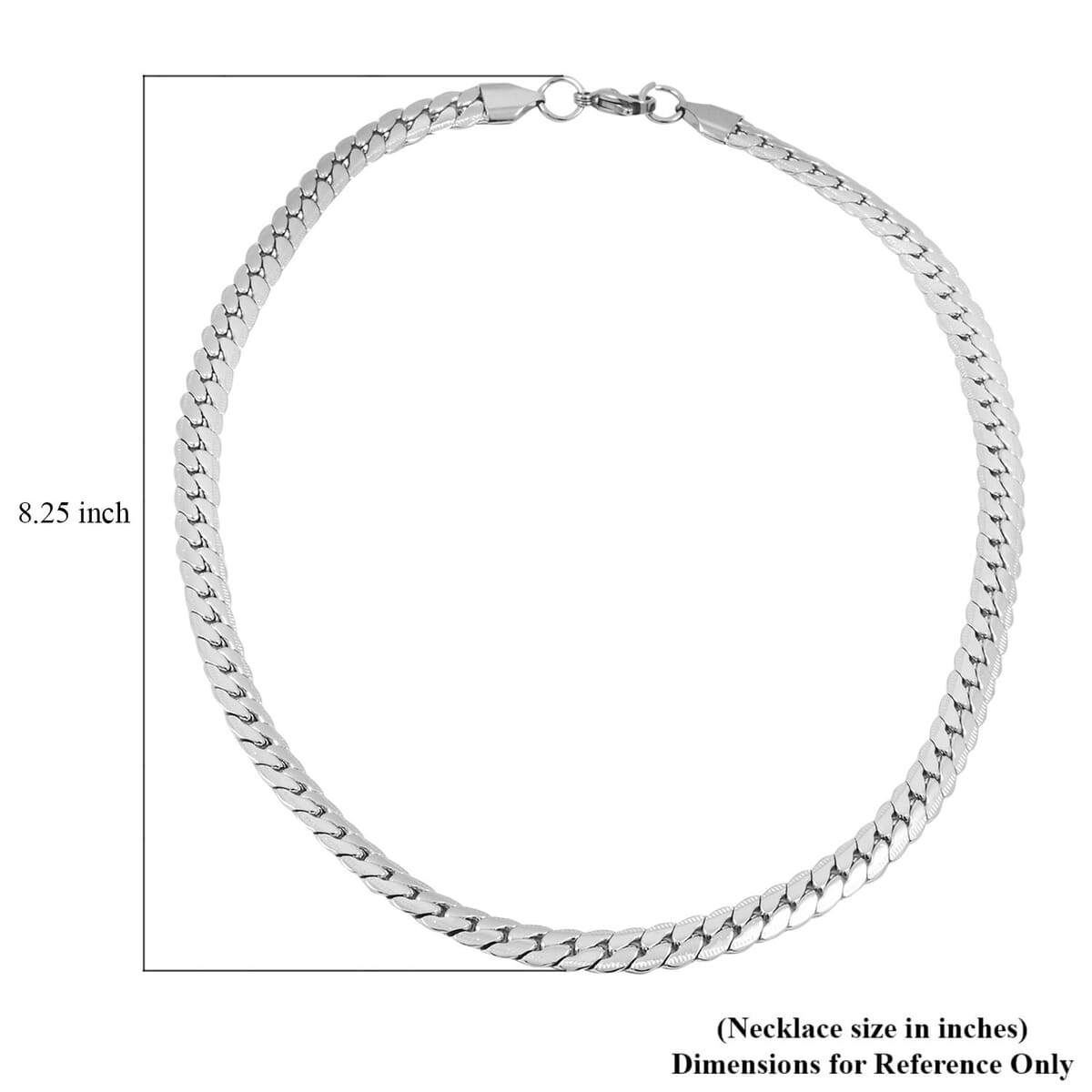 Set of Curb Chain Bracelet (7.50In) and Necklace (18 Inches) in Stainless Steel image number 4
