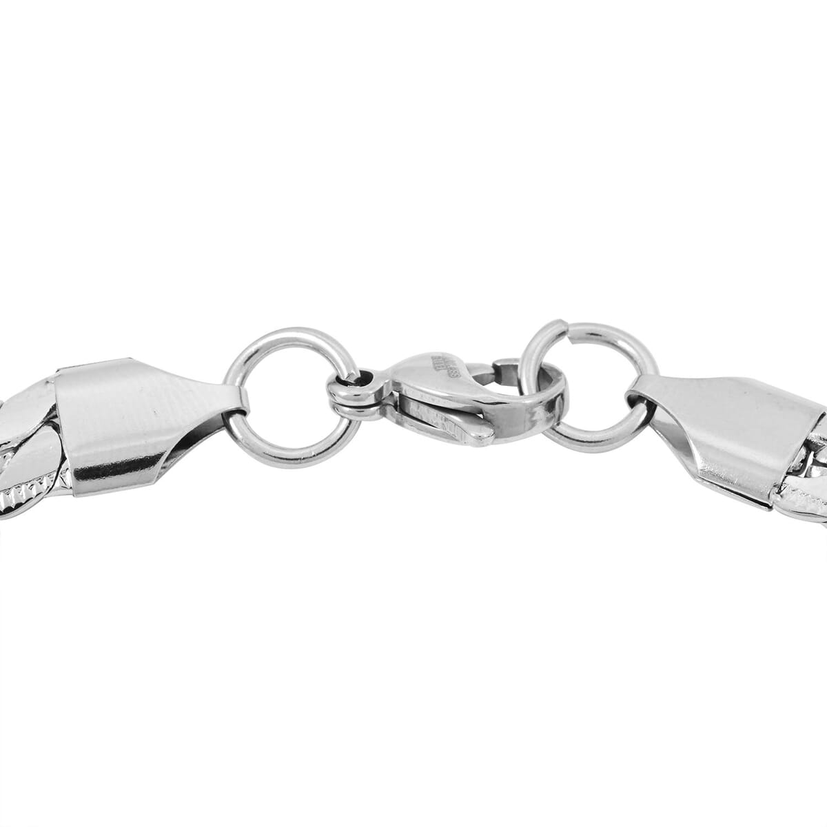 Set of Curb Chain Bracelet (7.50In) and Necklace (18 Inches) in Stainless Steel image number 6