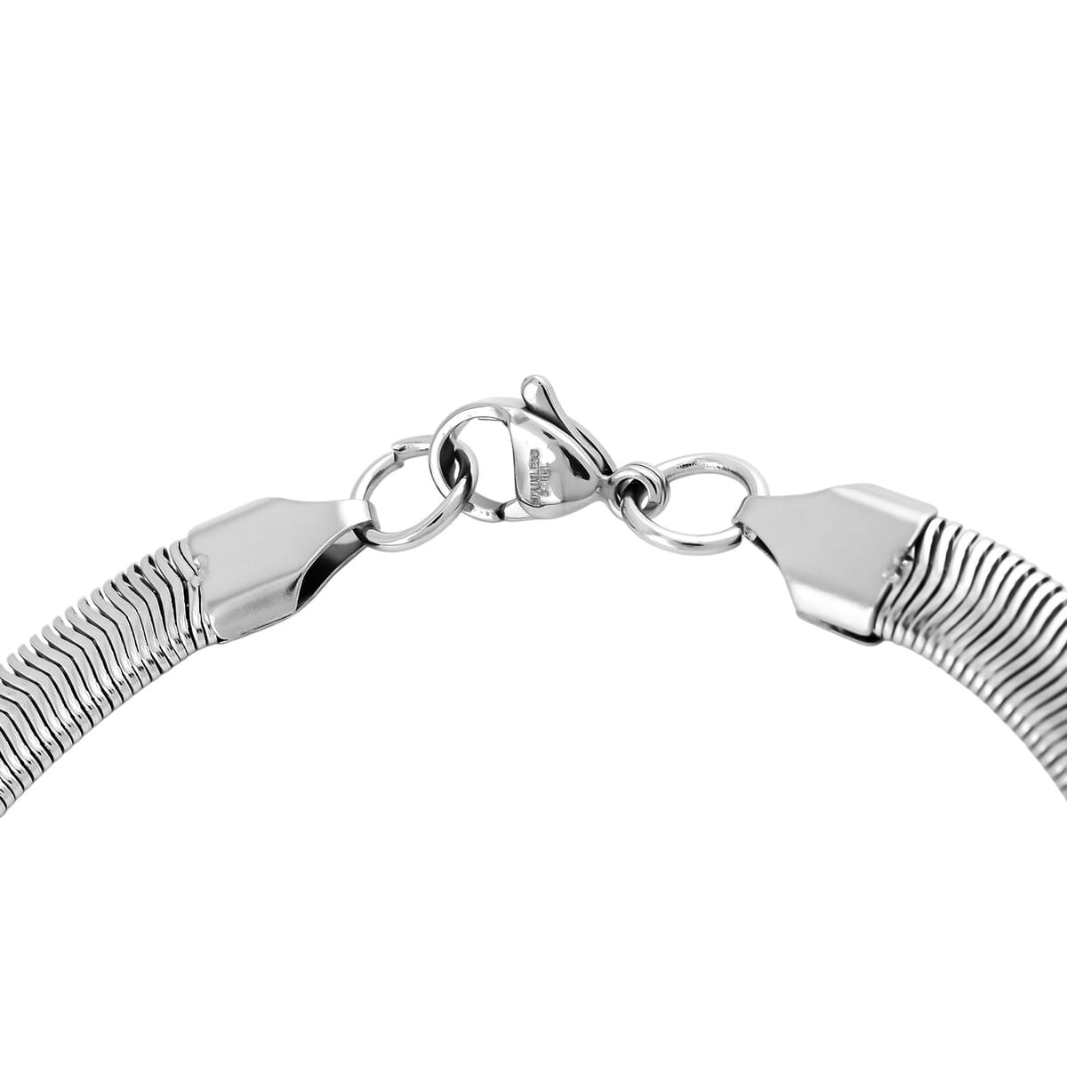 Set of Herringbone Chain Bracelet (7.50In) and Necklace 20 Inches in Stainless Steel image number 6