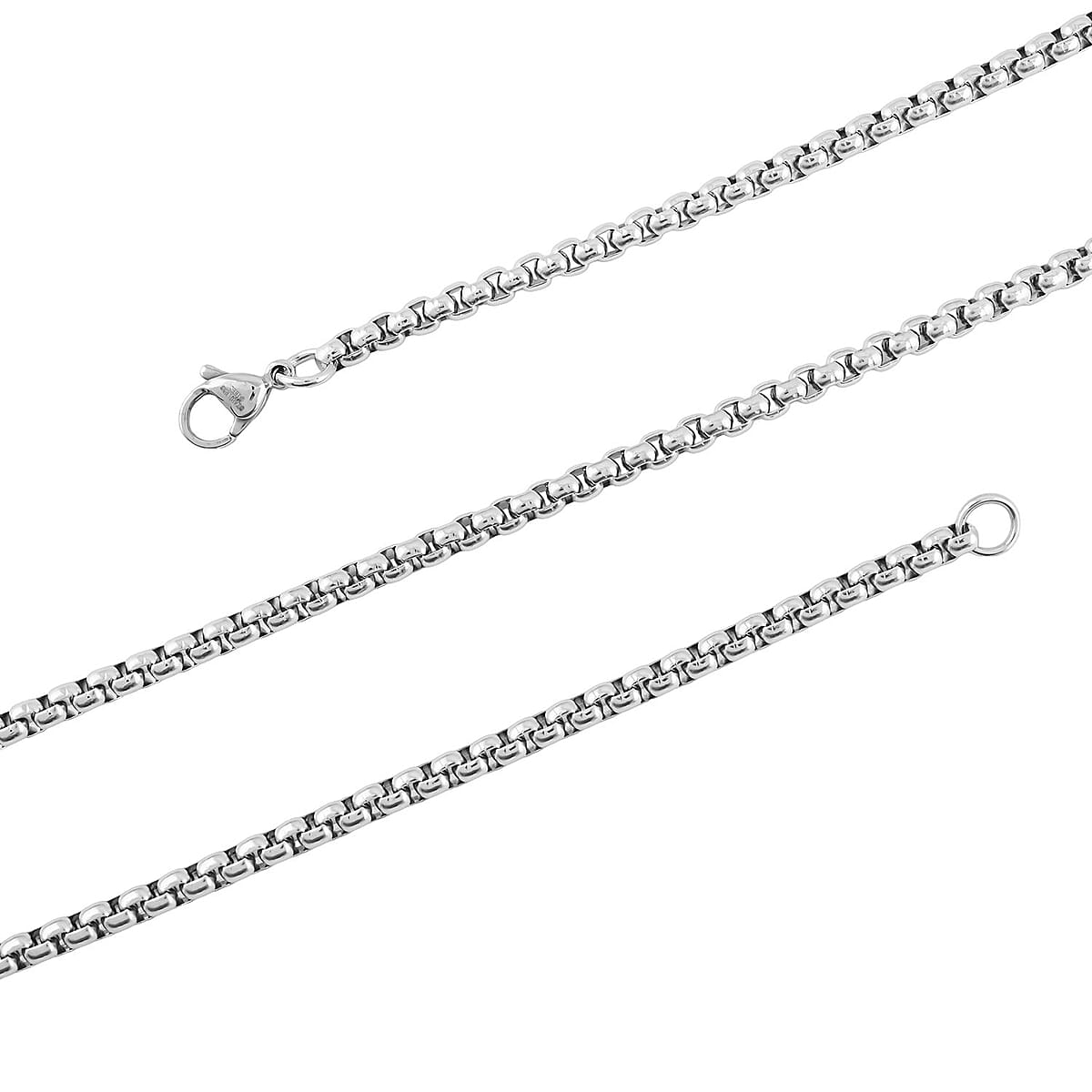 Set of Ring (Size 6.0) and Necklace 24 Inches in Stainless Steel image number 3