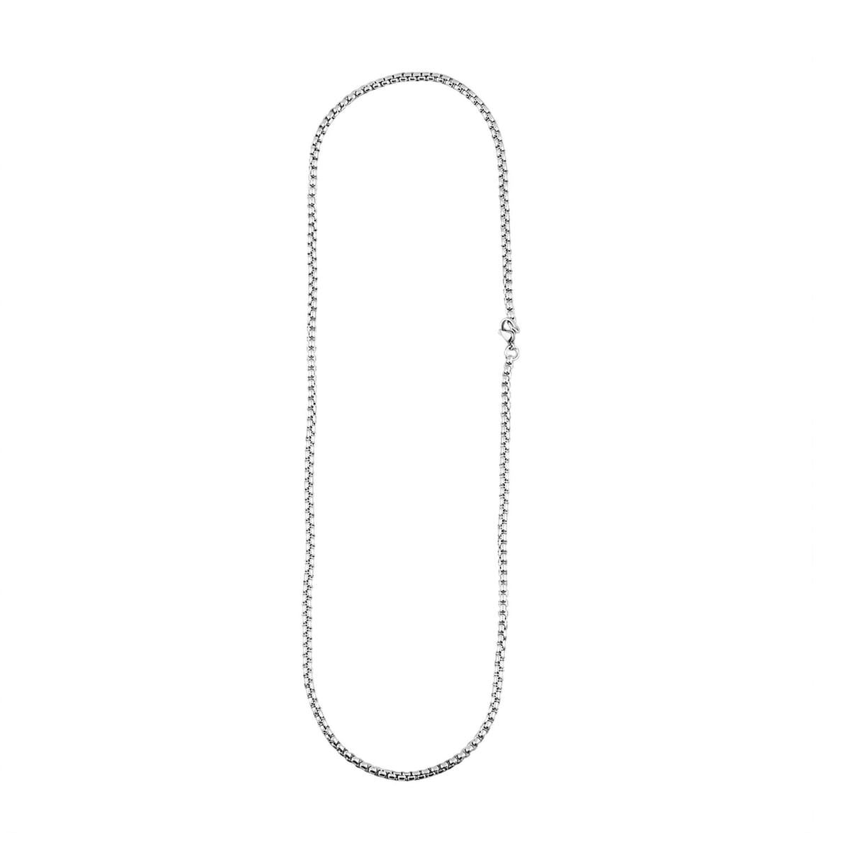 Set of Ring (Size 8.0) and Necklace 24 Inches in Stainless Steel image number 4