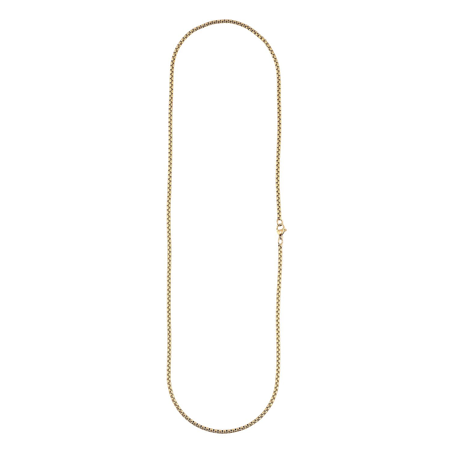 Set of Ring (Size 10.0) and Necklace 24 Inches in ION Plated YG Stainless Steel