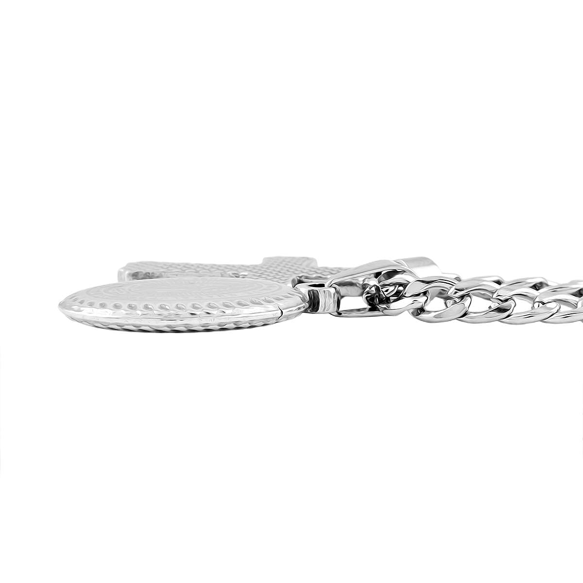 Set of 2 Pendants Necklace 24 Inches in Stainless Steel image number 2