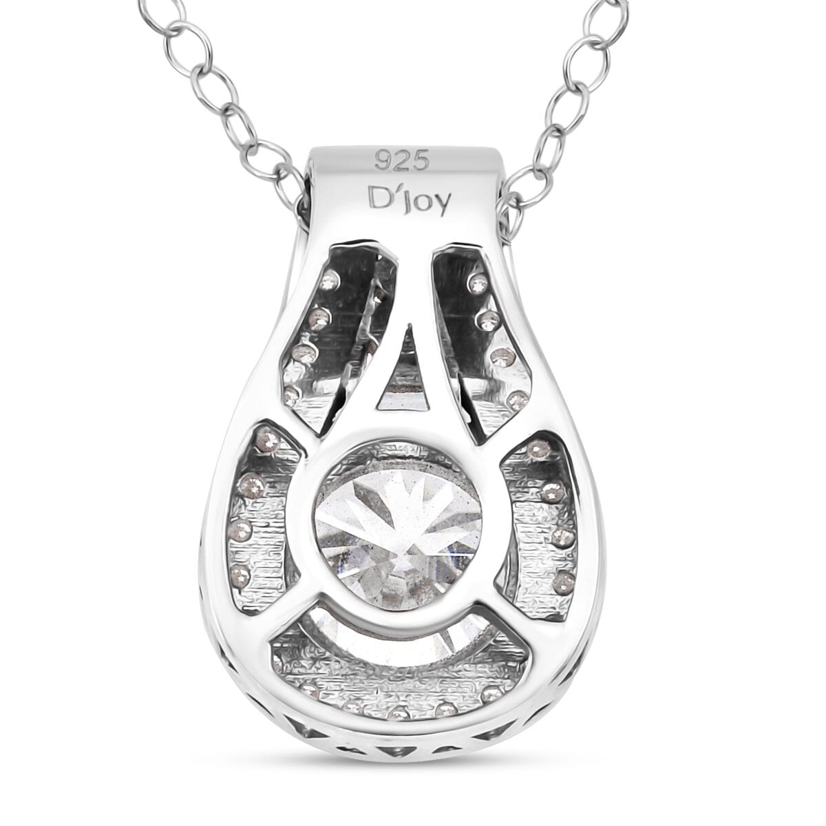 D'Joy Heart and Arrow Cut Moissanite 2.40 ctw Pendant Necklace in Rhodium Over Sterling Silver 20 Inches image number 4