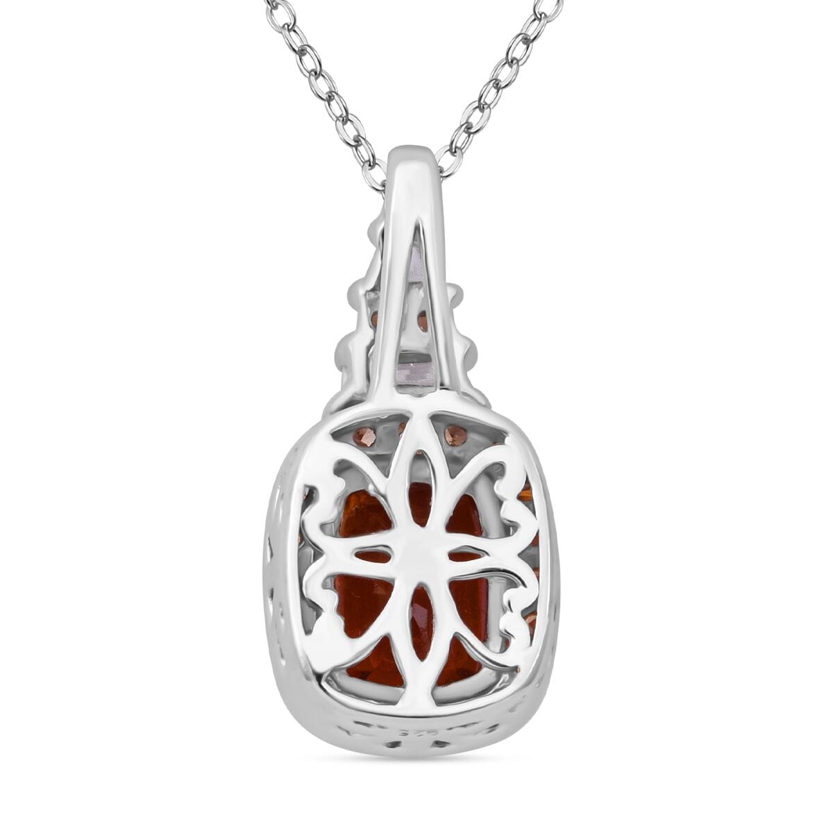 Tangerine Kyanite and Multi Gemstone 3.40 ctw Aurora Royale Pendant Necklace in Rhodium Over Sterling Silver 20 Inches image number 4