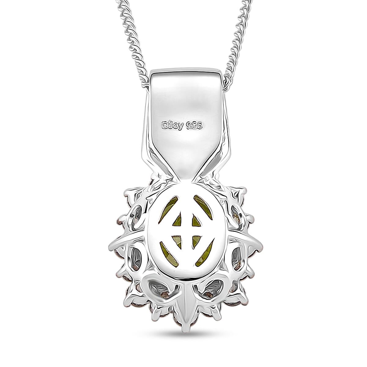 D'Joy Hebei Peridot, Multi Gemstone Pendant Necklace in Rhodium Over Sterling Silver 3.75 ctw (18 Inches) image number 4