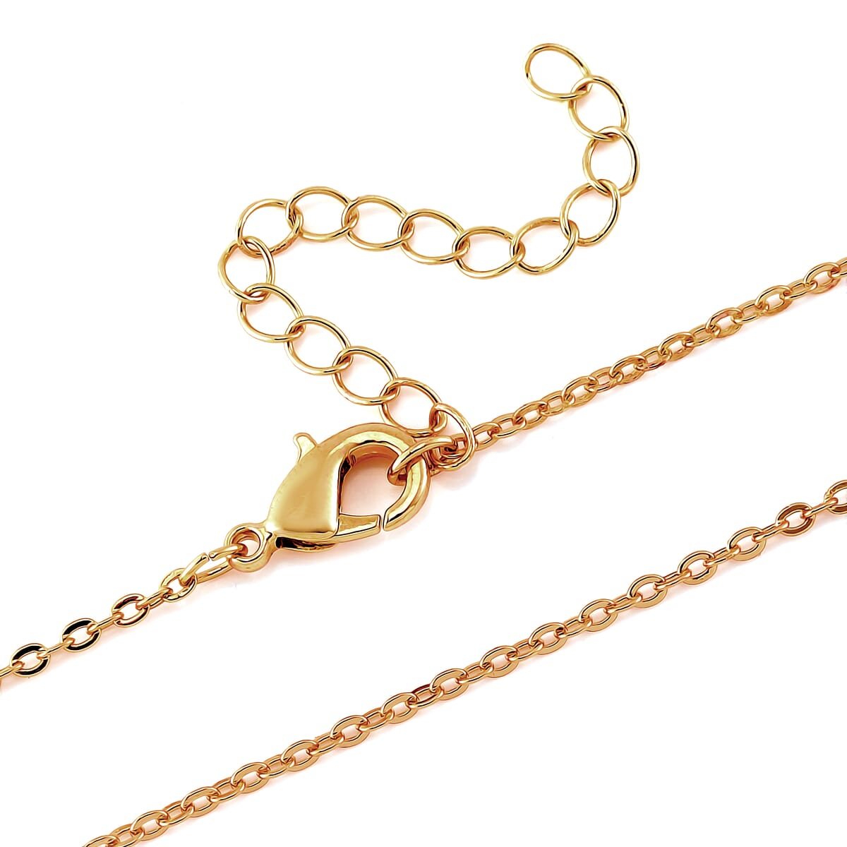 Simulated Diamond Heart Pendant Necklace in Goldtone 20-22 Inches image number 4
