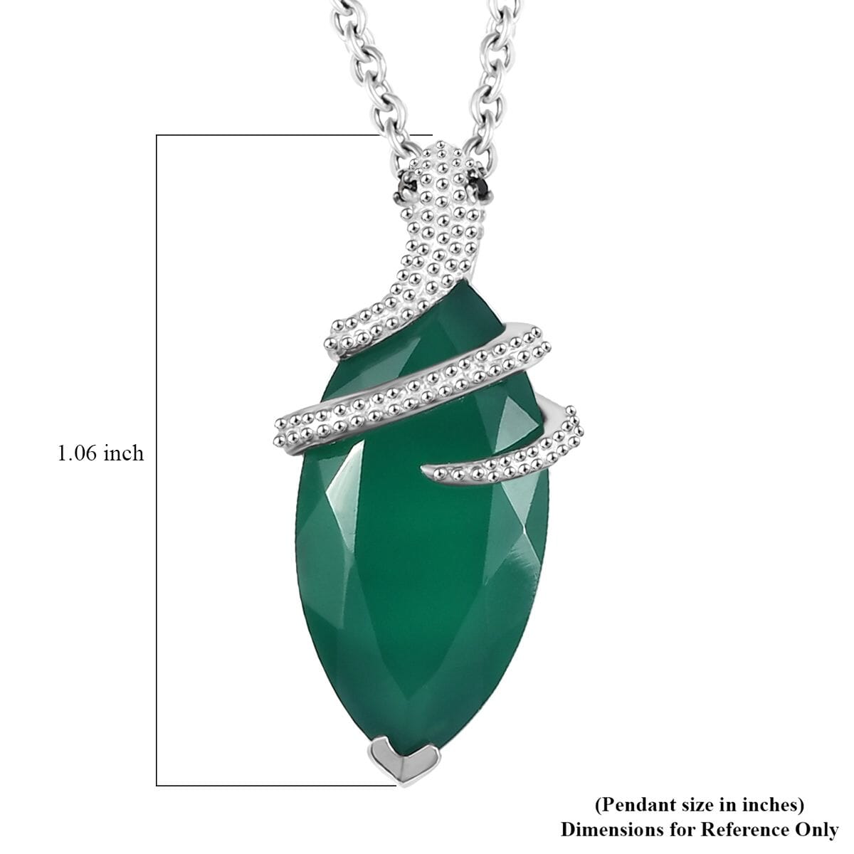 Verde Onyx and Thai Black Spinel 6.62 ctw Pendant Necklace in Rhodium Over Sterling Silver 20 Inches image number 5