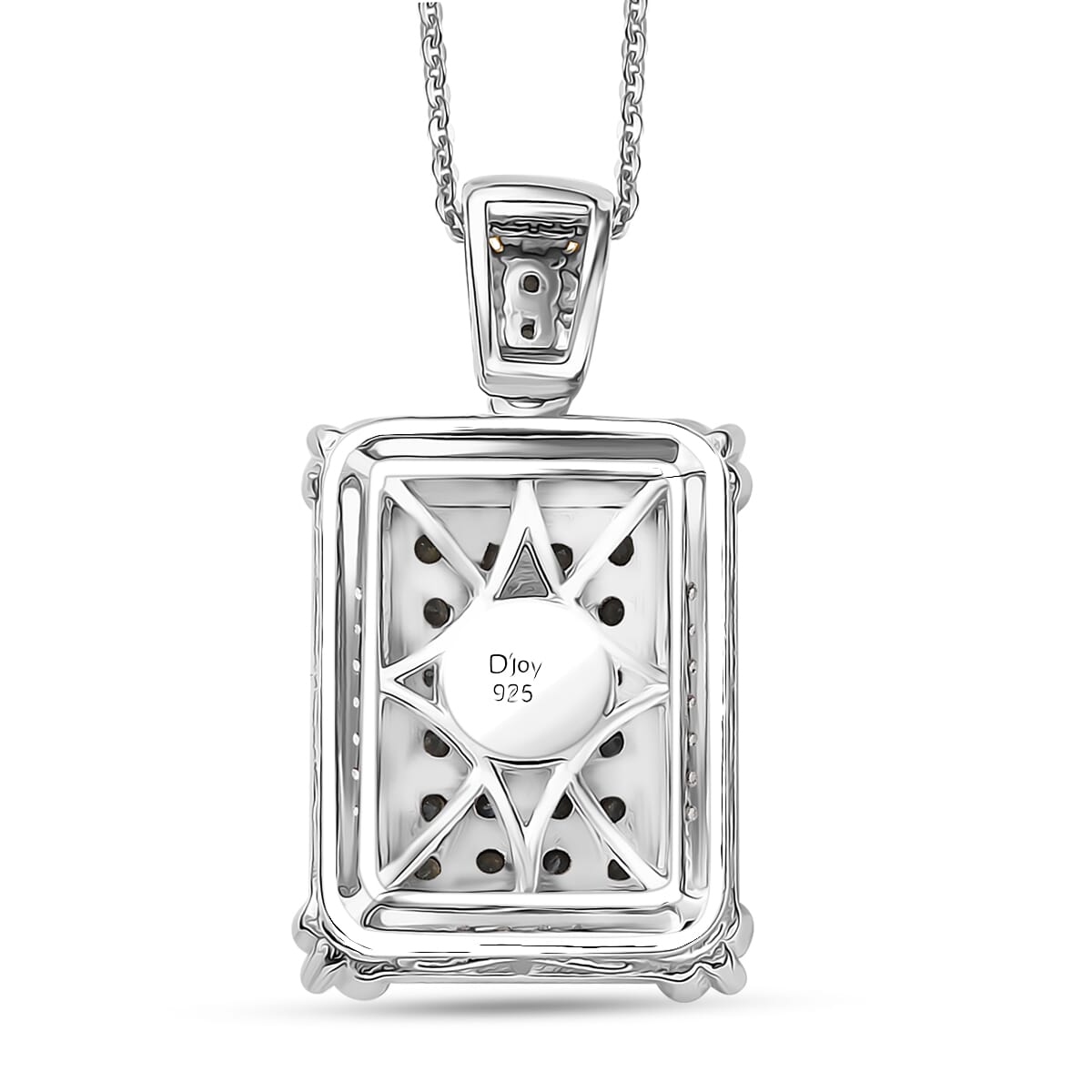 D'Joy Narsipatnam Alexandrite and White Zircon 1.40 ctw Vintage ERA Pendant Necklace 20 Inches in 18K Vermeil YG and Rhodium Over Sterling Silver image number 4