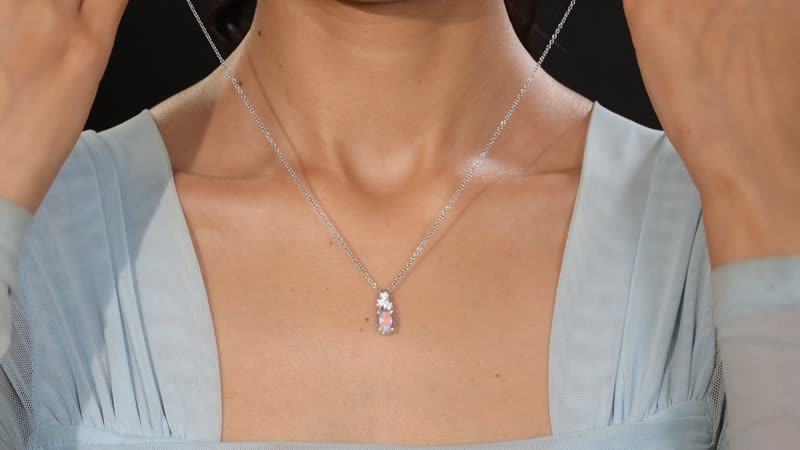 Mercury Mystic Topaz and White Zircon 2.25 ctw Celestial Stars Pendant Necklace in Rhodium Over Sterling Silver 20 Inches