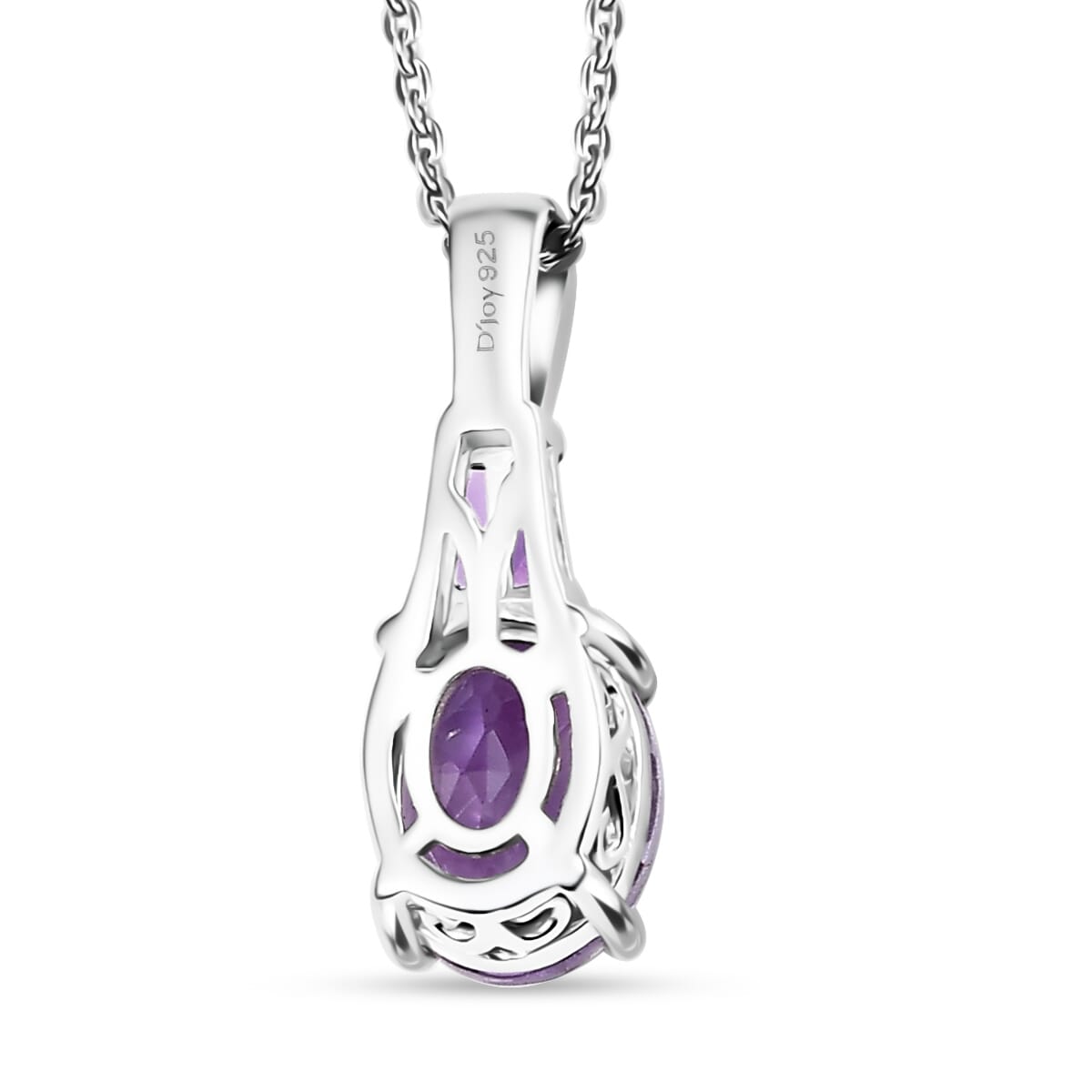 Moroccan Amethyst and Multi Gemstone 1.90 ctw Pendant Necklace in Rhodium Over Sterling Silver 20 Inches image number 4