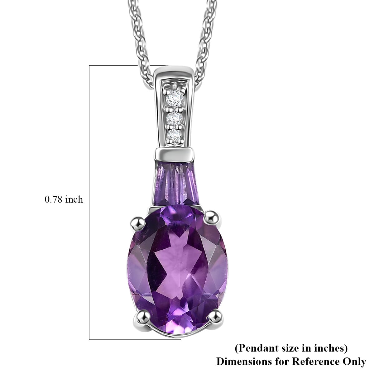 Moroccan Amethyst and Multi Gemstone 1.90 ctw Pendant Necklace in Rhodium Over Sterling Silver 20 Inches image number 6