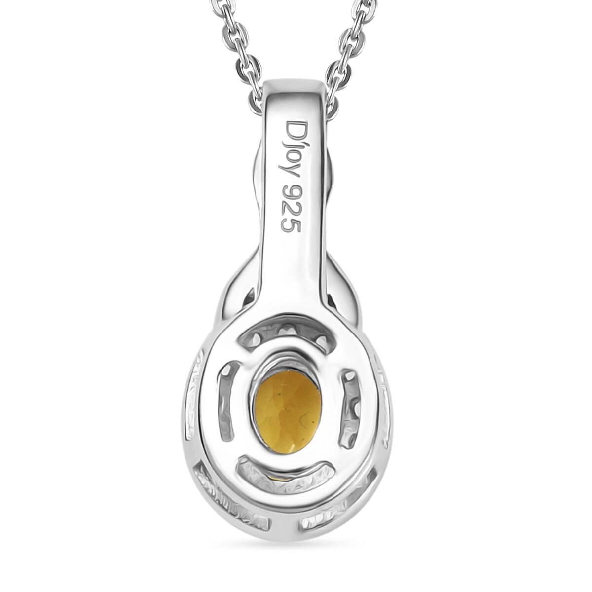 Madagascar Yellow Sapphire and White Zircon 1.90 ctw Infinity Glow Ring (Size 8.0), Pendant Necklace 20 Inches in 18K Vermeil YG and Rhodium Over Sterling Silver image number 8