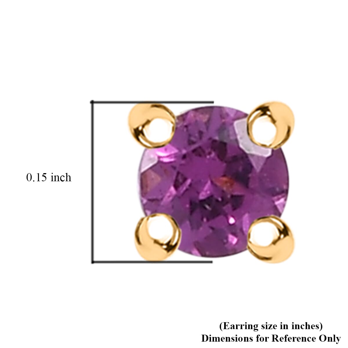Set of 3 Moissanite, Grandidierite and Radiant Ember Garnet 3.15 ctw Solitaire Stud Earrings in 18K Vermeil Yellow Gold Over Sterling Silver image number 4