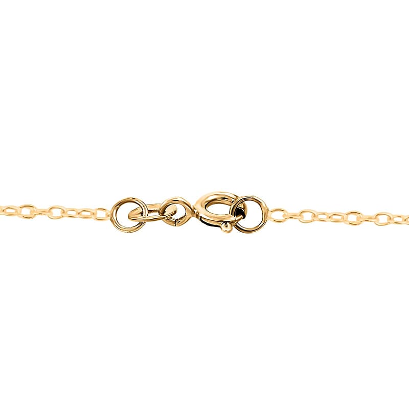 14K Yellow Gold Over Sterling Silver Diamond-Cut Cross Pendant Necklace 20 Inches 2.70 Grams