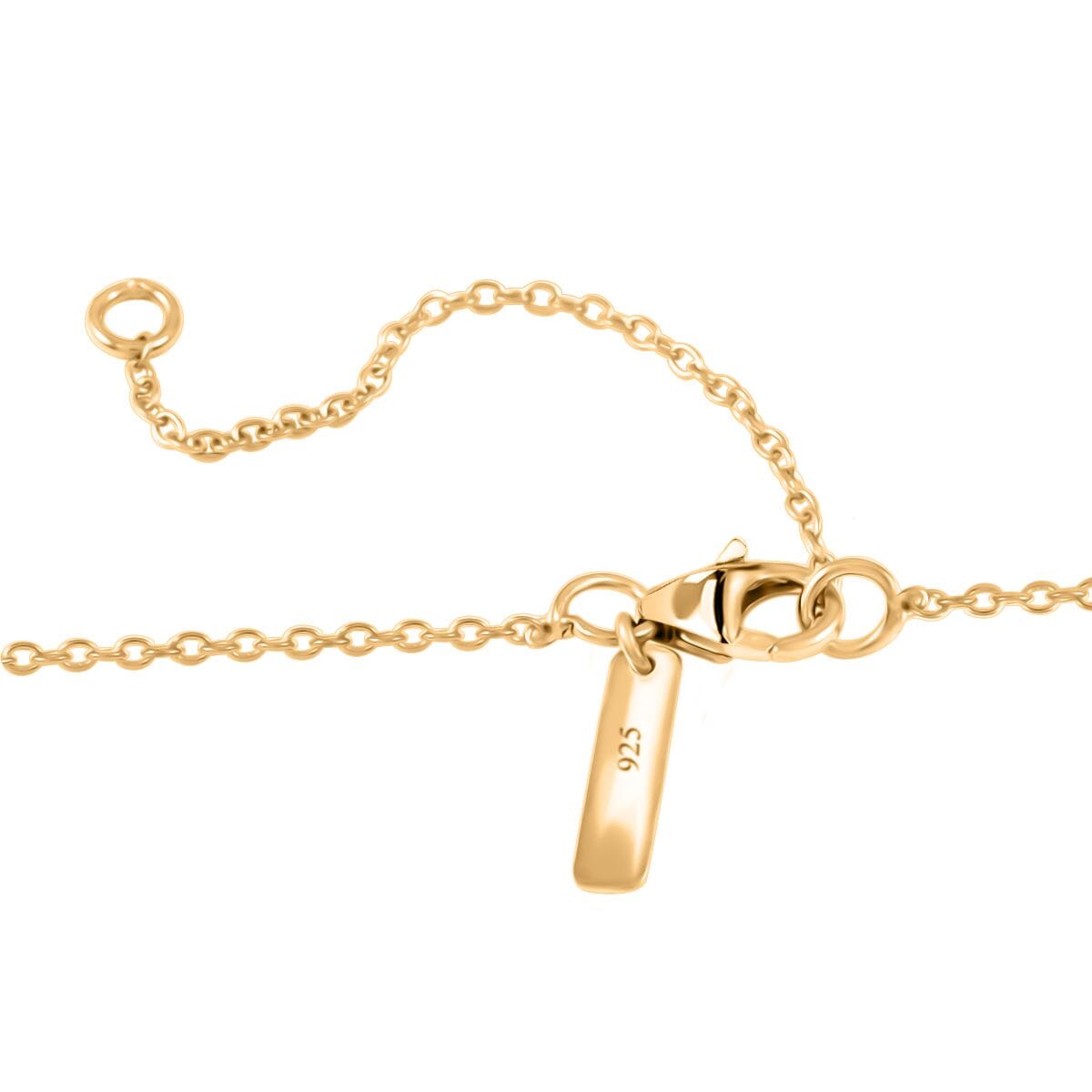 Clarte Flutter Collection Multi Sapphire, Black and White Moissantie 1.65 ctw Pendant Necklace in 14K Yellow Gold Over Sterling Silver 18 Inches image number 4
