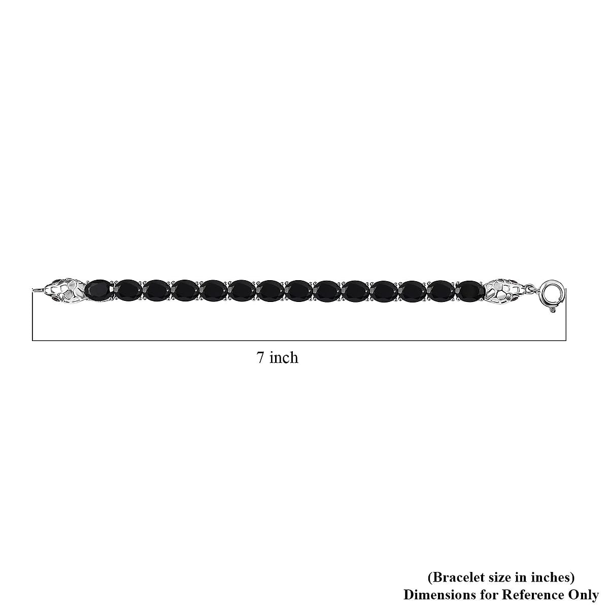 2 Piece Set - Karis Thai Black Spinel, Natural Champagne Zircon Linking Bracelet (6.50In) and Solitaire Stud Earrings in Platinum Bond 38.10 ctw image number 5