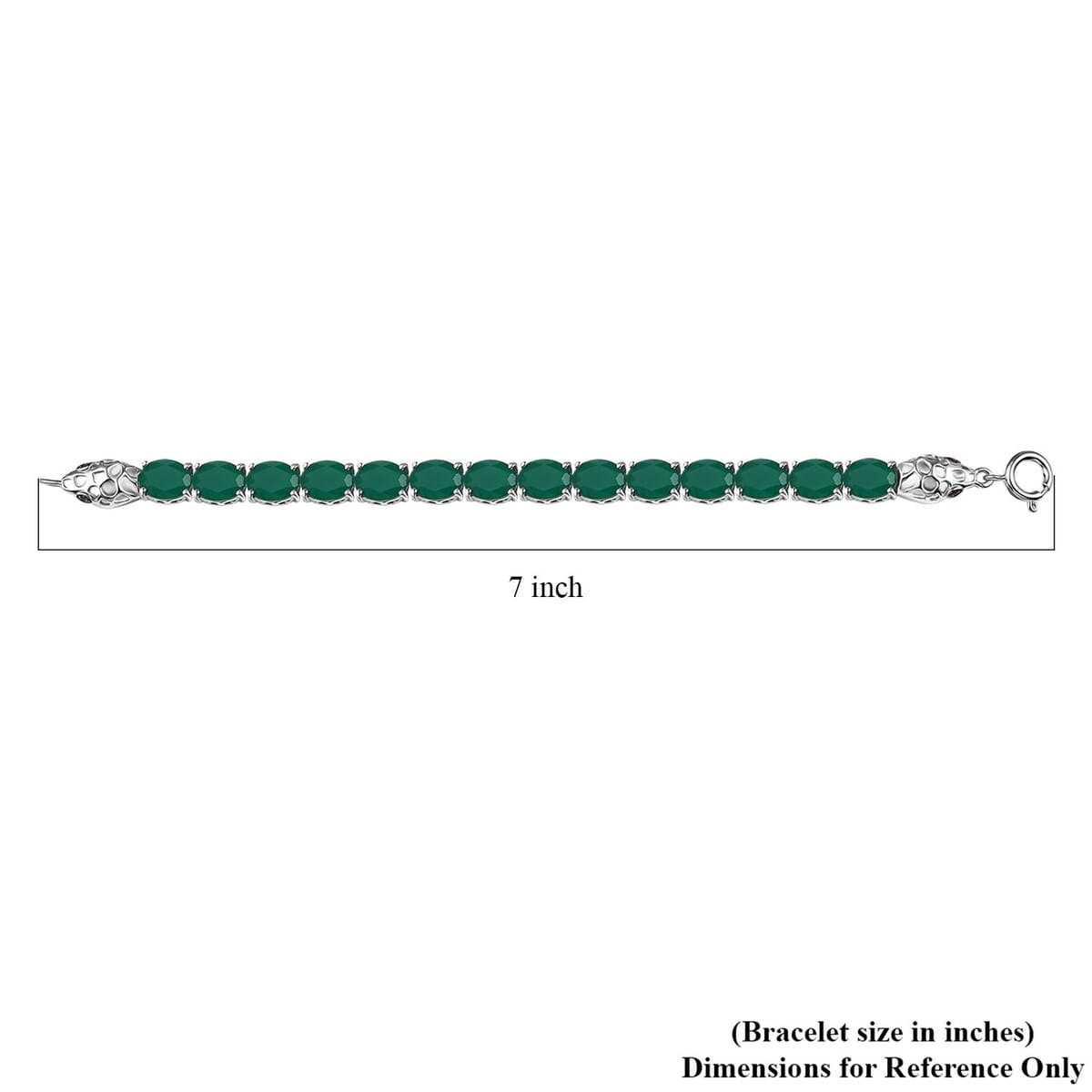 2 Piece Set - Karis Green Onyx, Natural Champagne Zircon Linking Bracelet (6.50In) and Solitaire Stud Earrings in Platinum Bond 38.30 ctw image number 5