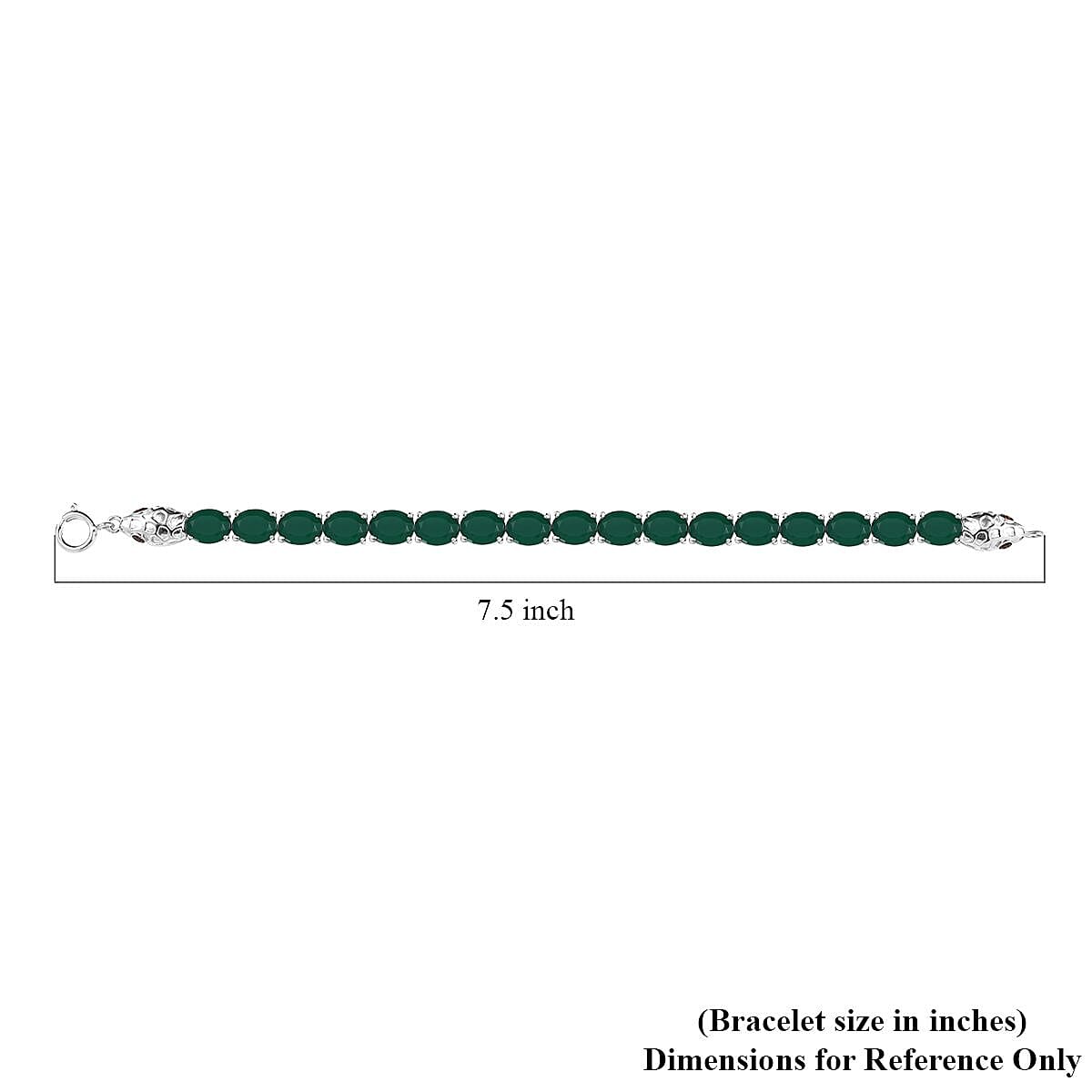 2 Piece Set - Karis Green Onyx, Natural Champagne Zircon 45.25 ctw Linking Bracelet (7.25In) and Solitaire Stud Earrings in Platinum Bond