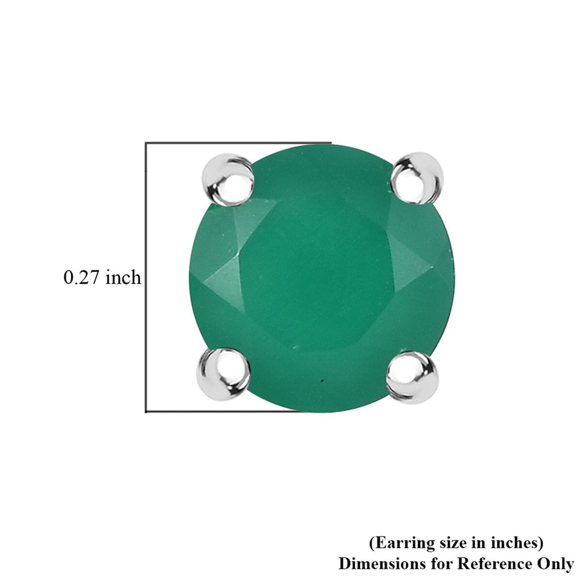 2 Piece Set - Karis Green Onyx, Natural Champagne Zircon 45.25 ctw Linking Bracelet (7.25In) and Solitaire Stud Earrings in Platinum Bond  image number 8