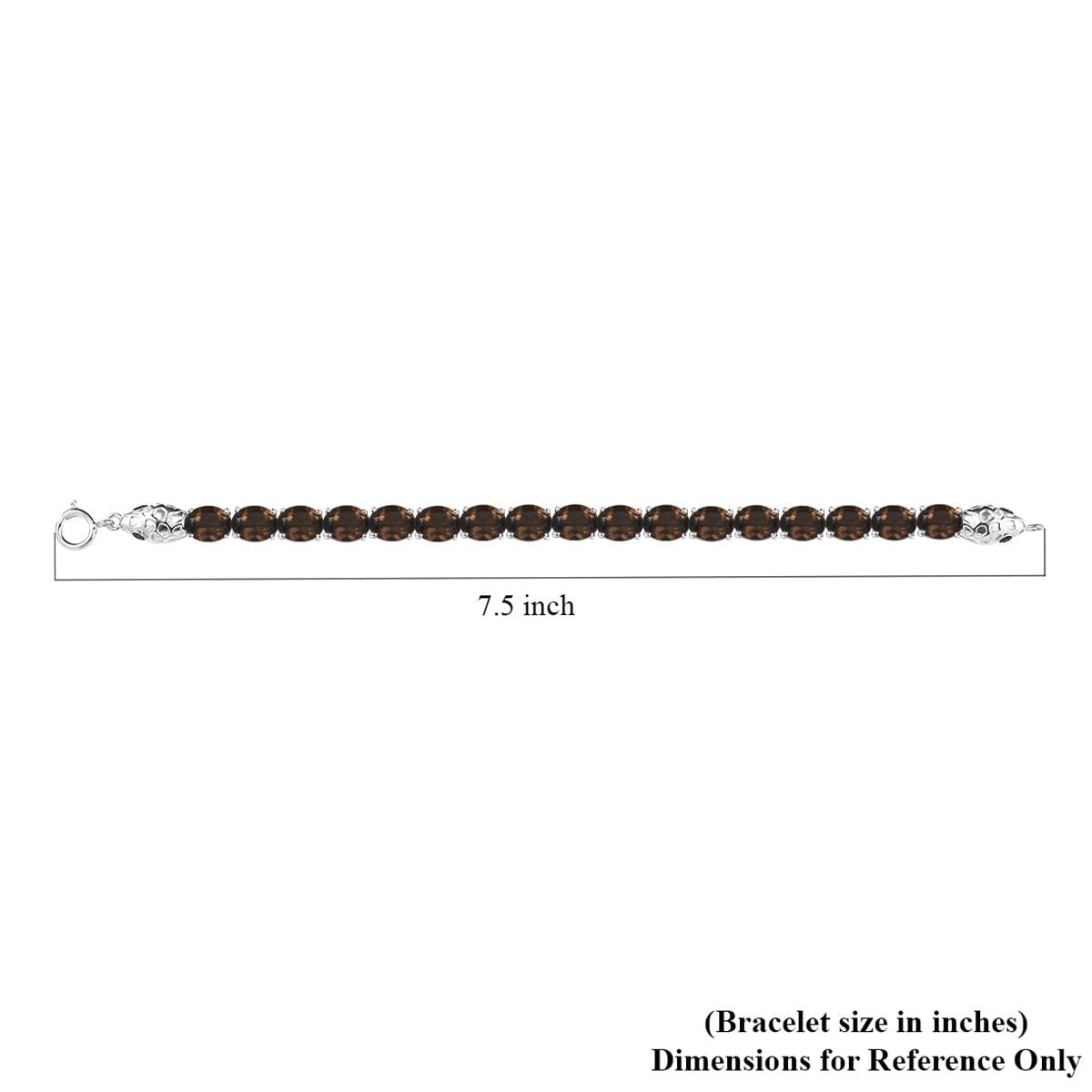 2 Piece Set - Karis Brazilian Smoky Quartz, Natural Champagne Zircon Linking Bracelet (7.25In) and Solitaire Stud Earrings in Platinum Bond 43.20 ctw image number 5
