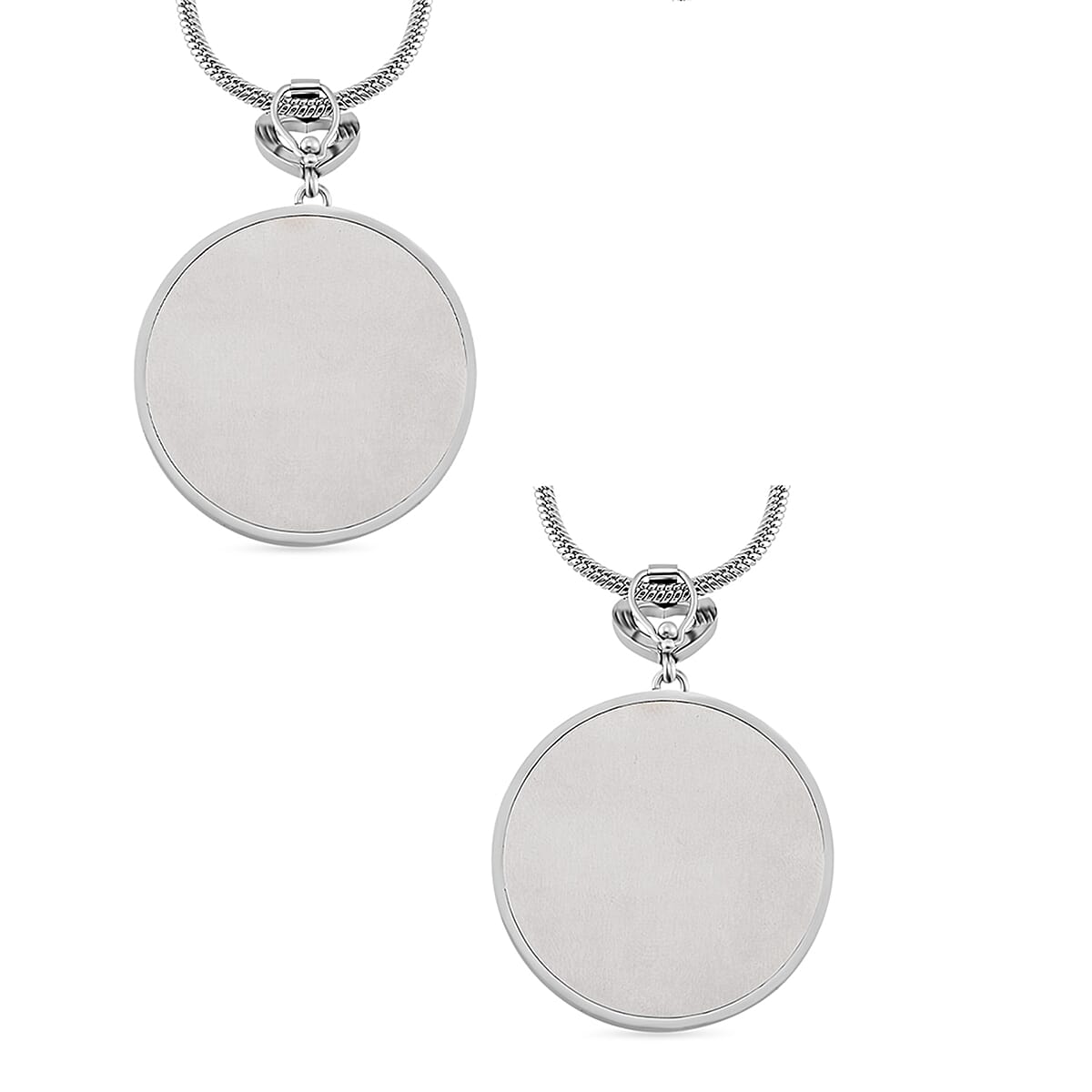 2 Piece Set - Multi Color Murano Style Pendant Necklace 24-28 Inches in Stainless Steel (Del. In 10-12 Days) image number 4